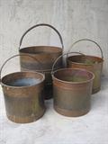4 Copper buckets