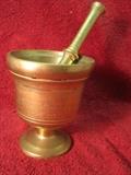 1932 Bulgarian Brass Mortar and Pestle