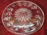 American Brilliant Period Cut Glass Footed Cake Plate Ca 1910