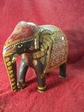 Handpainted Wood Elephant