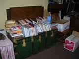 Books and old trunk