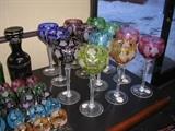 Beautiful Bohemian stemware