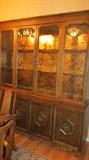 MID CENTURY CHINA CABINET W/LIGHTS