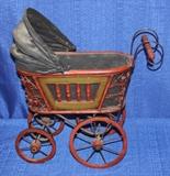 Child`s Size Posing Baby Carriage