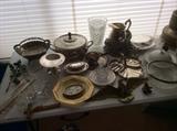 Silver plate and crystal