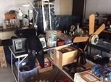 Wetsuit, ceiling fan, miscellaneous garage tools.