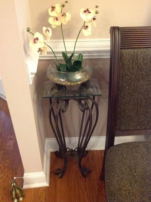 Glass Top / Metal Plant Stand $ 40.00