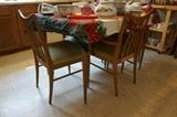 Retro dining table and 5 chairs