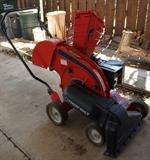 Troy-Bilt chipper vac. Recently serviced but still needs a new battery. Runs well with just the pull rope