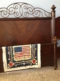 Queen headboard, footboard, side rails