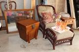 Chair has been sold as part of contract with new homeowners - everything else pictured is still available. 