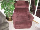 Recliner is more of a burgandy color than is shown