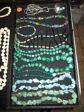 Turquoise, jade and malachite jewelry