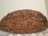 Large Balinese Wood Carving Wall Plaque