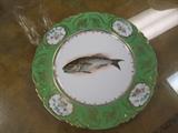Set of 10 Limoges fish plates