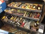 HUNDREDS OF FISHING LURES - LOADS OF WOODEN AND ANTIQUE ONES