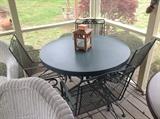 OUTDOOR TABLE AND FOUR CHAIRS