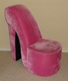 Pink shoe chair
