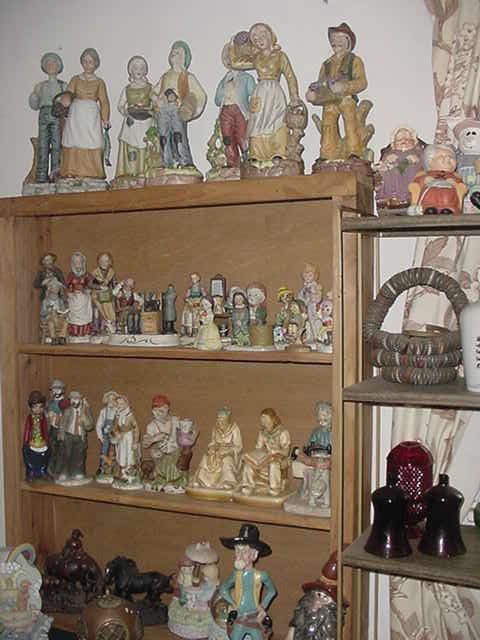 A small portion of old figurines, folk art, and more.