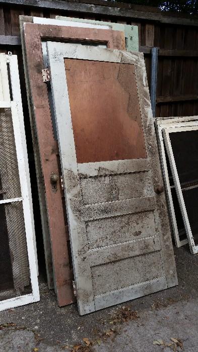 Lots of Antique wooden doors and window panes  (Many more pictures below)