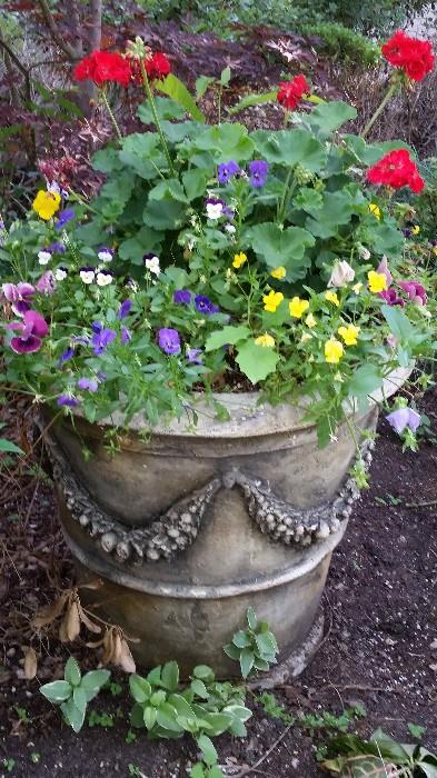 Great YARD Decor and large concrete pots