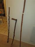 handcarved walking sticks