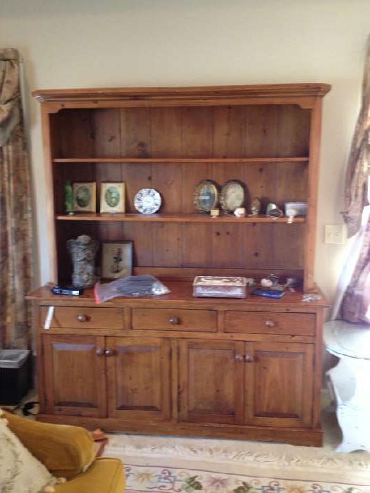 extra large pine hutch