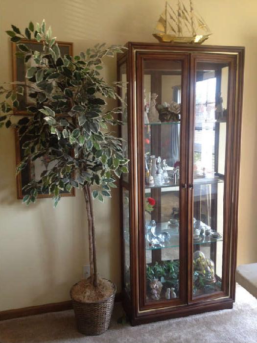 lighted curio cabinet