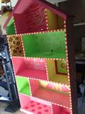 handpainted doll house bookshelf