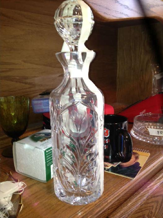 signed crystal decanter, could't id the signature