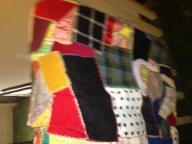 crazy quilt, one of over 30 quilts