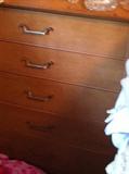 MID CENTURY CHEST OF DRAWERS, PART OF A MID CENTURY THREE PIECE SET
