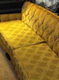 RETRO GOLD BROCADE SOFA
