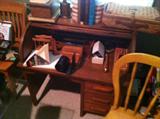 Antique child's roll top desk