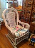 Probably Palacek wicker rocker, there is also a chld's wcker rocker, and several wicker tables and rattan shelves