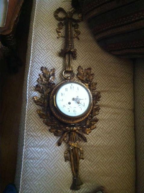 beautiful french ormolu wall clock from congress,man thornton's estate