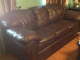 BROWN LEATHER COUCH