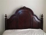 beautiful queen bed, it also has a footboard, not seen in this photo