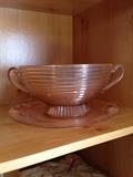 Manhattan pink bowl and underplate