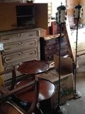 Mahogany piecrust tiered table