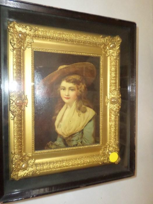 Antique Victorian Painting in Gilded Frame
