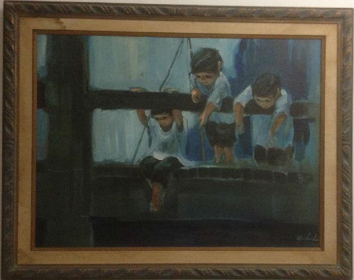 Original painting by listed artist George Michaud.