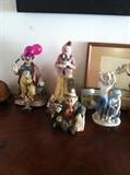 Melody in motion porcelain clowns