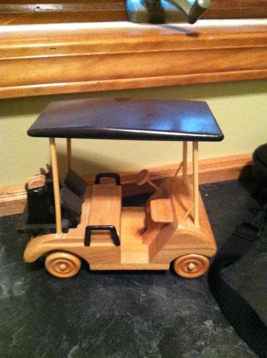 Wooden golf cart