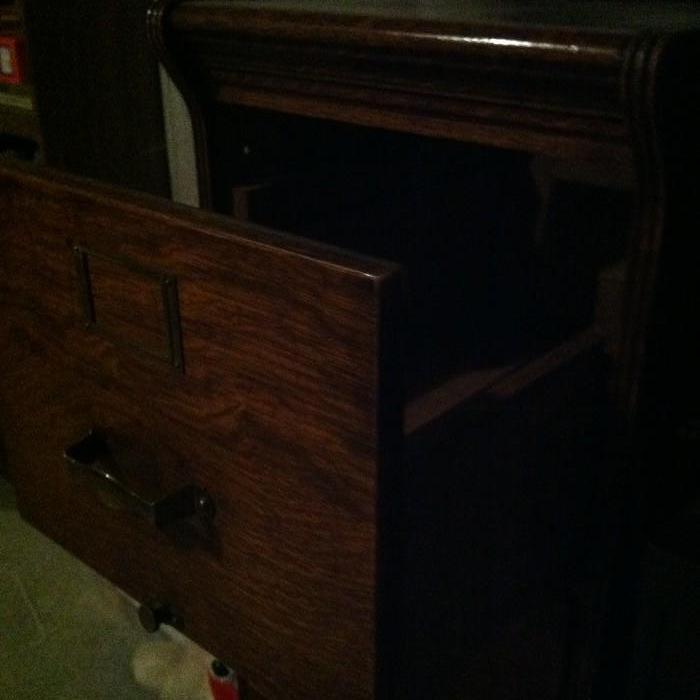 Antique wooden file cabinet