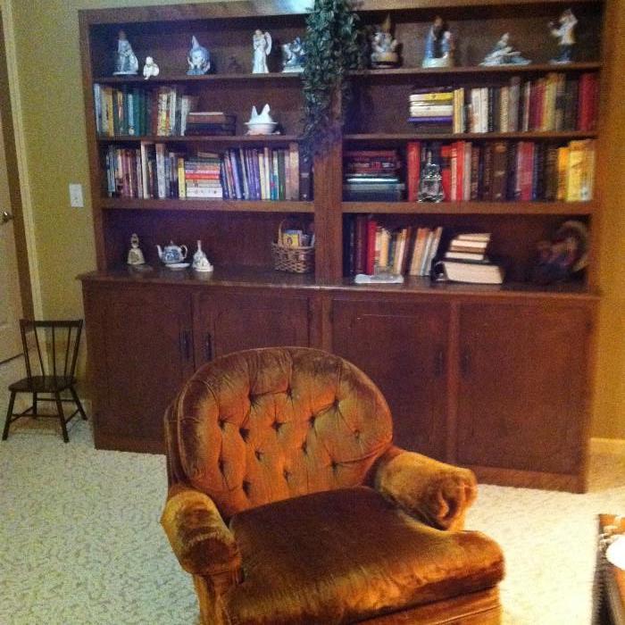Chairs, books, figurines, & music boxes