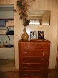 Nice vintage dresser with matching vanity & night stand.
