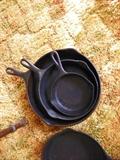Wagner skillets in size 3, 6, 8, & 10