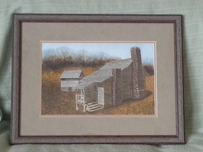 "Brinegar Cabin #2" Original watercolor 2006  22"x26"