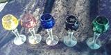 C11    Set of 5, Nachtmann Traube of Germany, Multicolor  Cordial Glasses  5 ¼” tall 